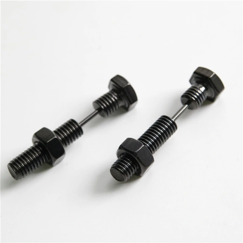 Personality Trend Punk Style Stainless Steel Screw Men's Stud Earrings