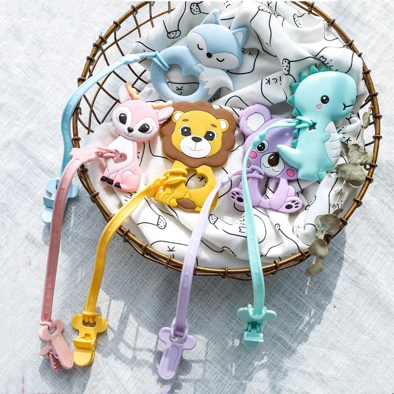 Baby Multifunctional Silicone One-piece Pacifier Anti-drop Chain