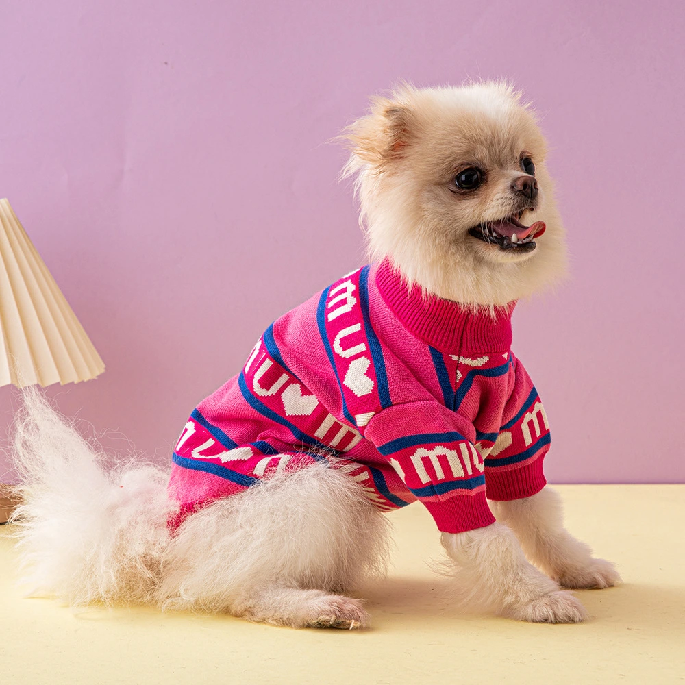 Tide Brand Pet Sweater Thickened Double Layer Fashion Dog Clothing