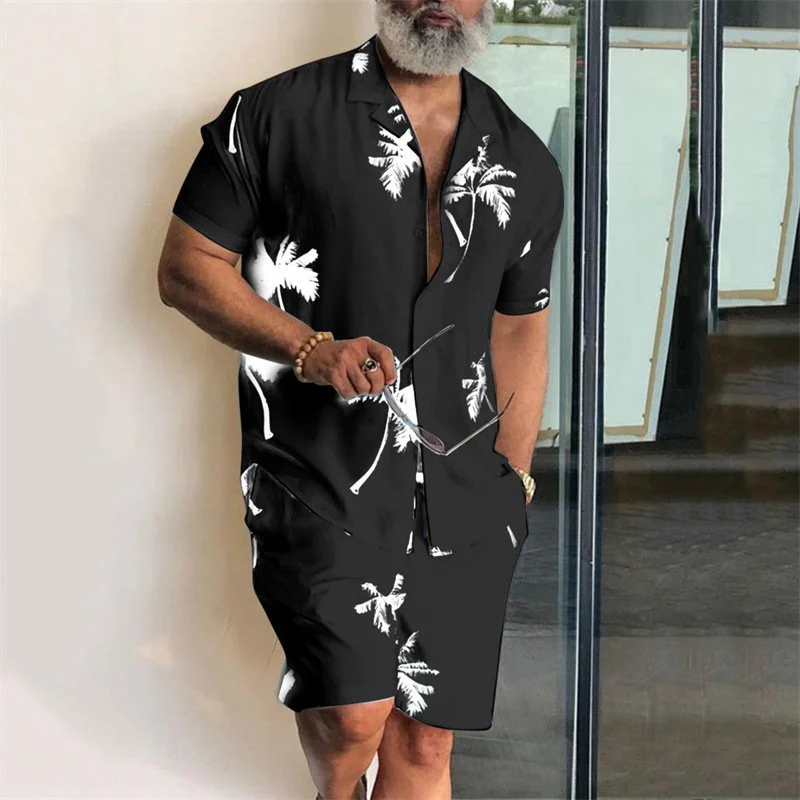 Loose Shirt Casual Men's Shorts Short Sleeve Suit