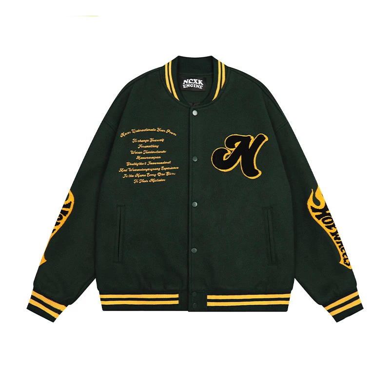 Women's Fashion Vintage Embroidered Baseball Jacket
