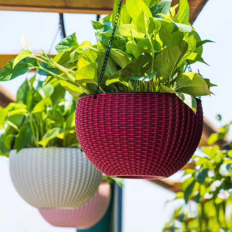 Hanging Basket Flower Pot Automatic Water Absorption Plastic Creative