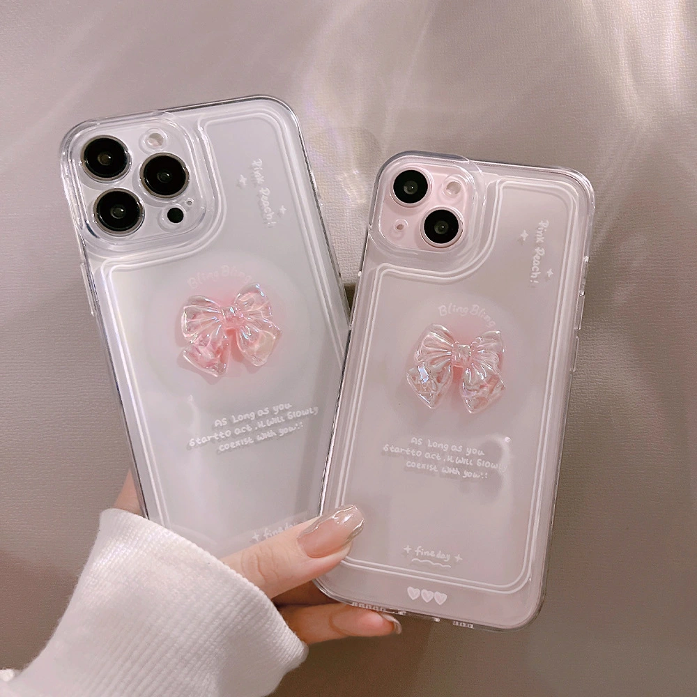 Bow Knot Mobile Phone Stereo Crystal Silicone