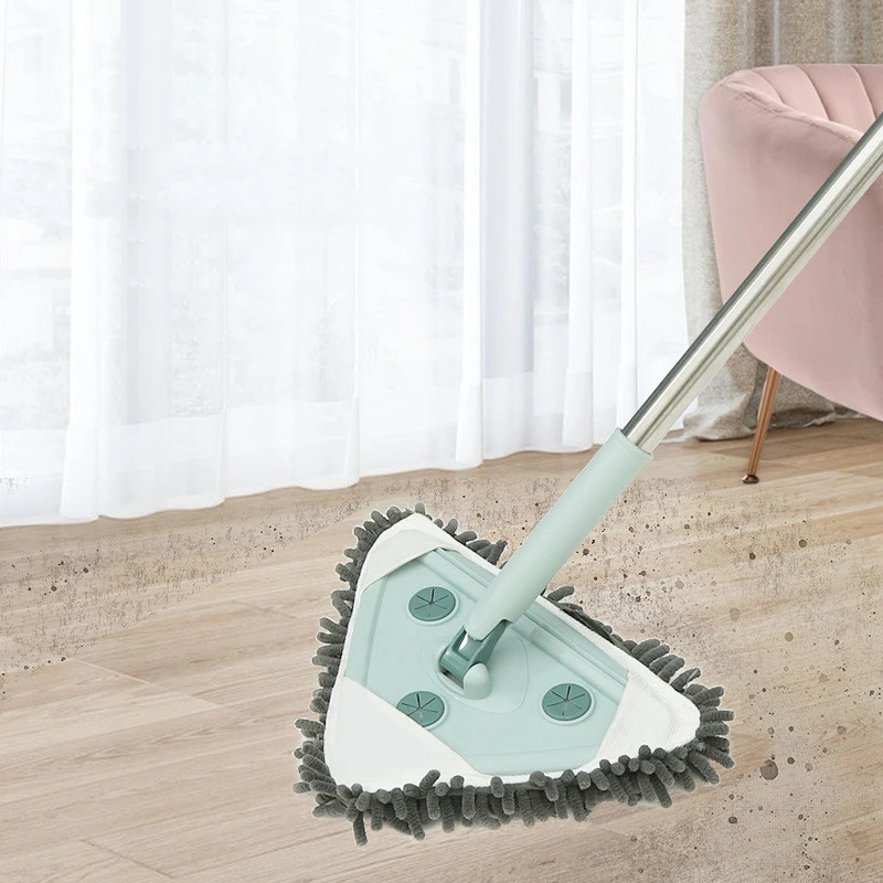 Triangular Dust Mop Household Telescopic Cleaning Water Absorption