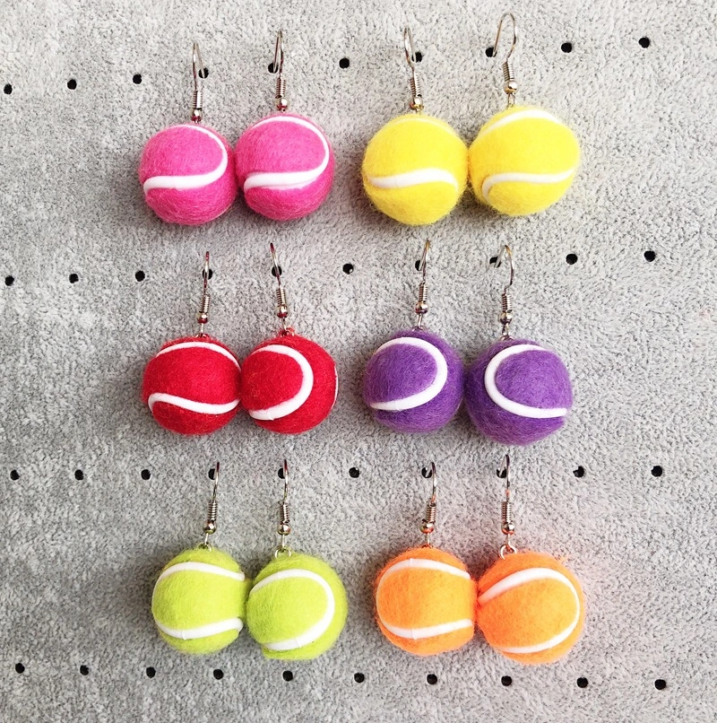 Fashion Creative Mixed Color Simulation Tennis Earrings