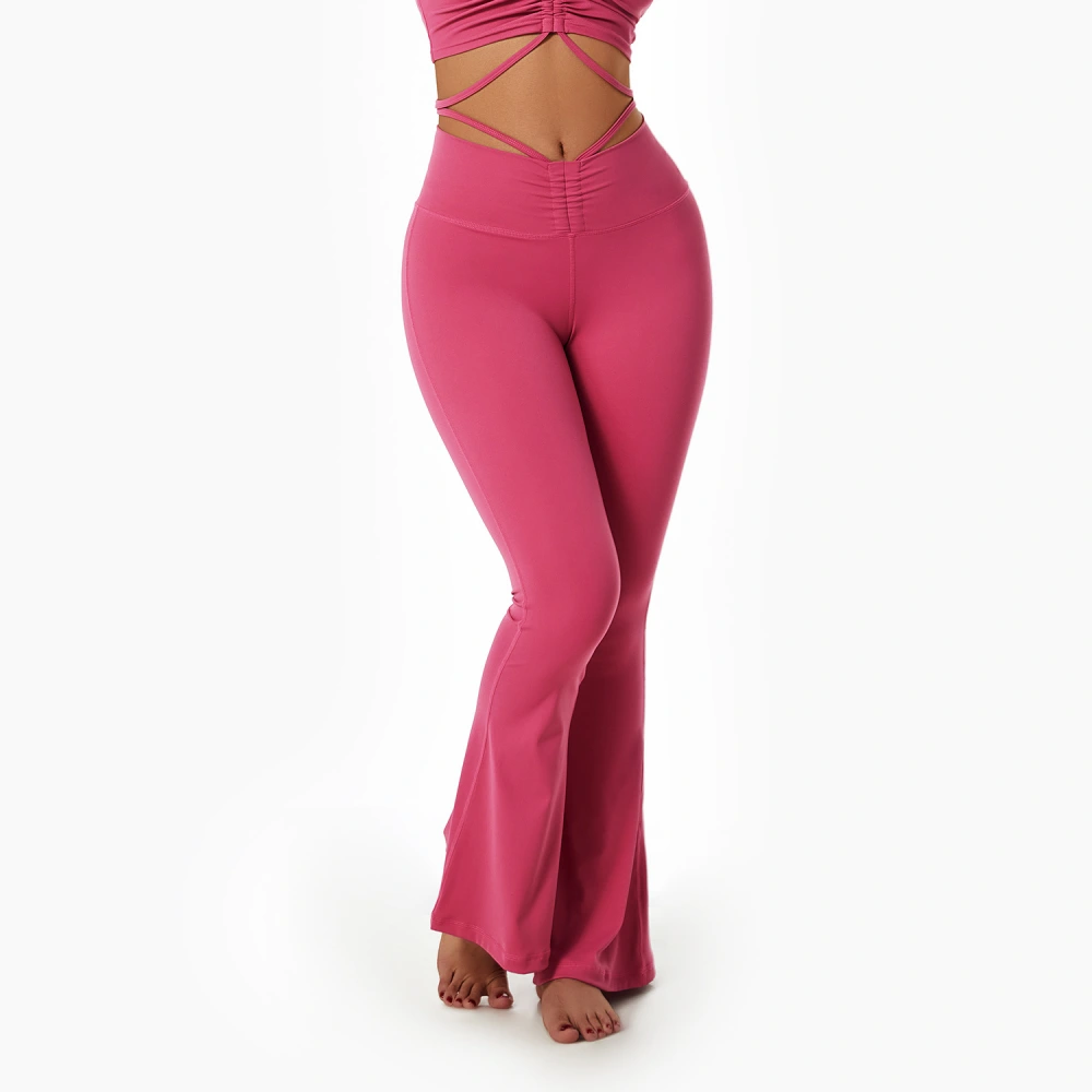 High Waist Hip Lift Fitness Dance Flared Pants