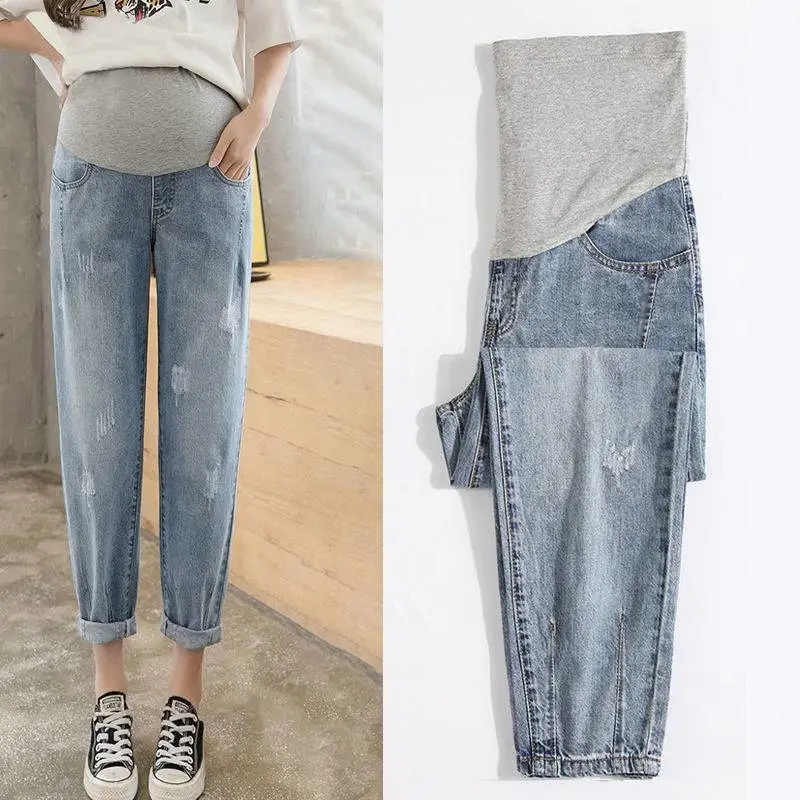 Loose Season Fleece Daddy Pants Trendy Mom Maternity Pants