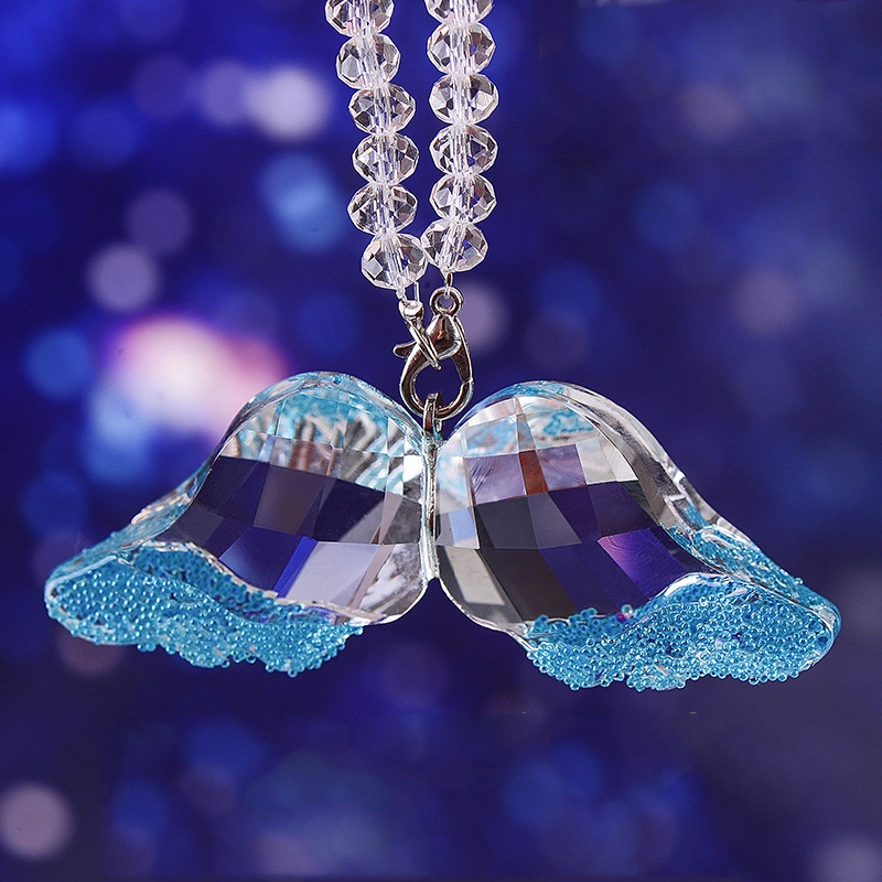 Fashion Crystal Angel Wings Car Decoration