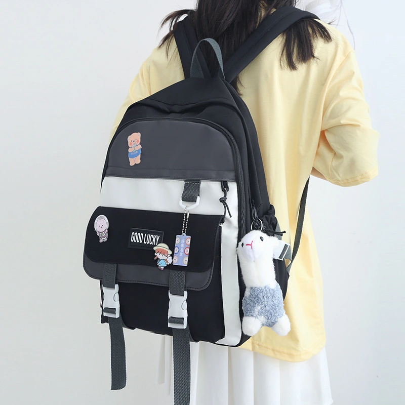 High School Girl's Simple Large-capacity Light Backpack