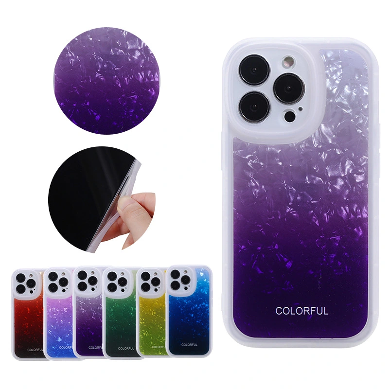 Colorful Mobile Phone Case Silicone Gradient Shell Pattern