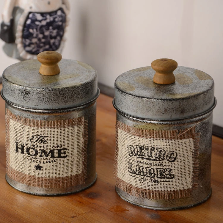 Vintage Do Old Iron Bucket With Lid Storage Bucket