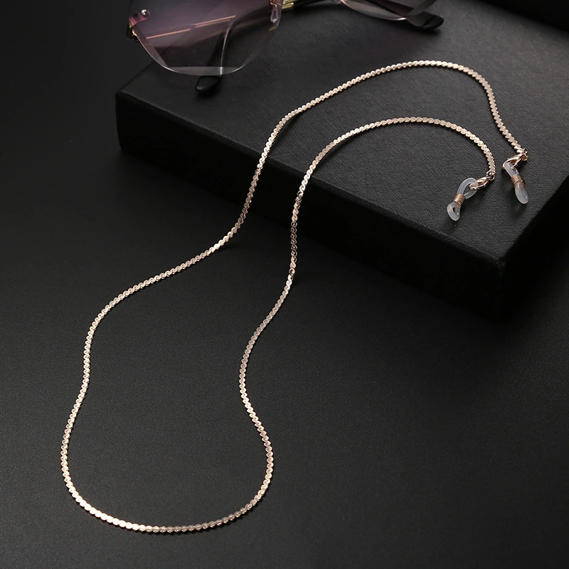 Simple Monochrome Glasses Chain Retro Personality