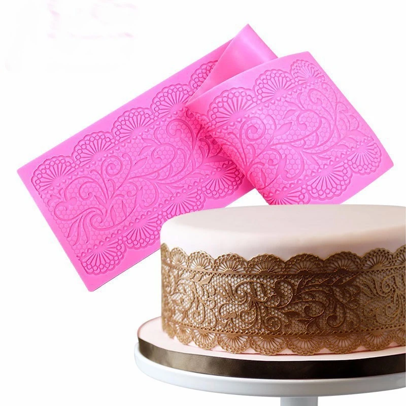 Lace Mold Silicone Fondant Mold Silicone Chocolate Mold Plum Lace Edge Pressing Mold