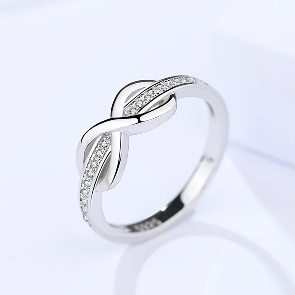 Full Diamond Jewelry Sterling Silver Ring