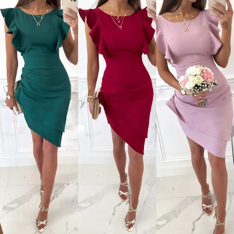 Women's Pullover Sleeveless Round Neck One Step Dress