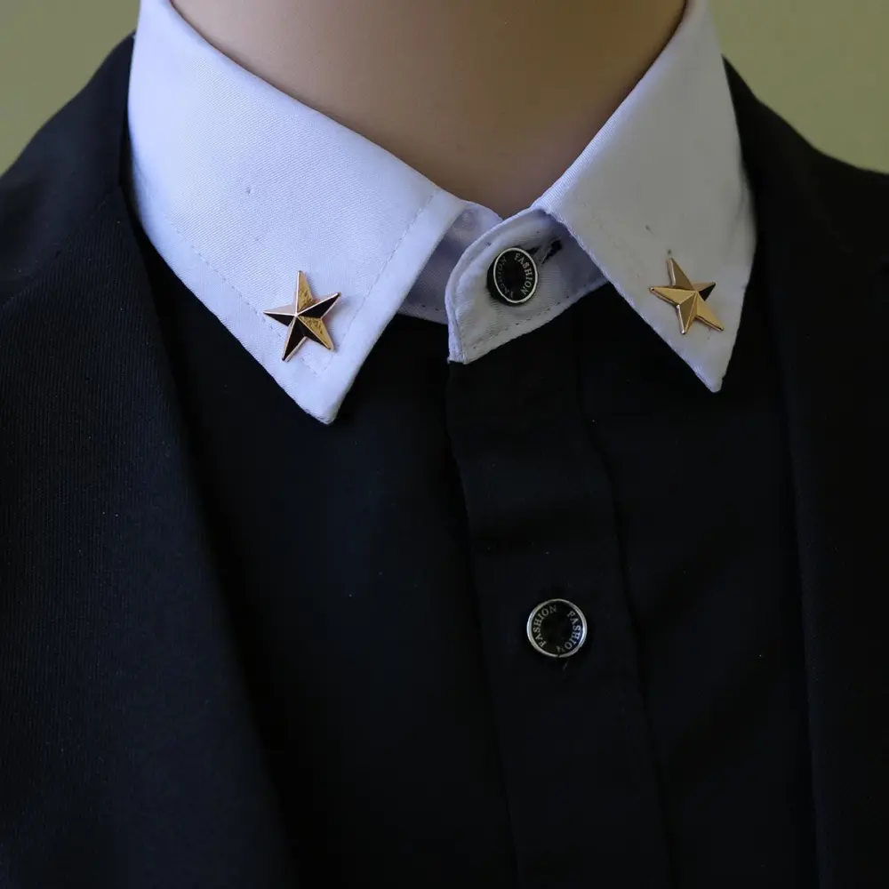 Suit Corsage Accessory Metal Star Collar Buckle