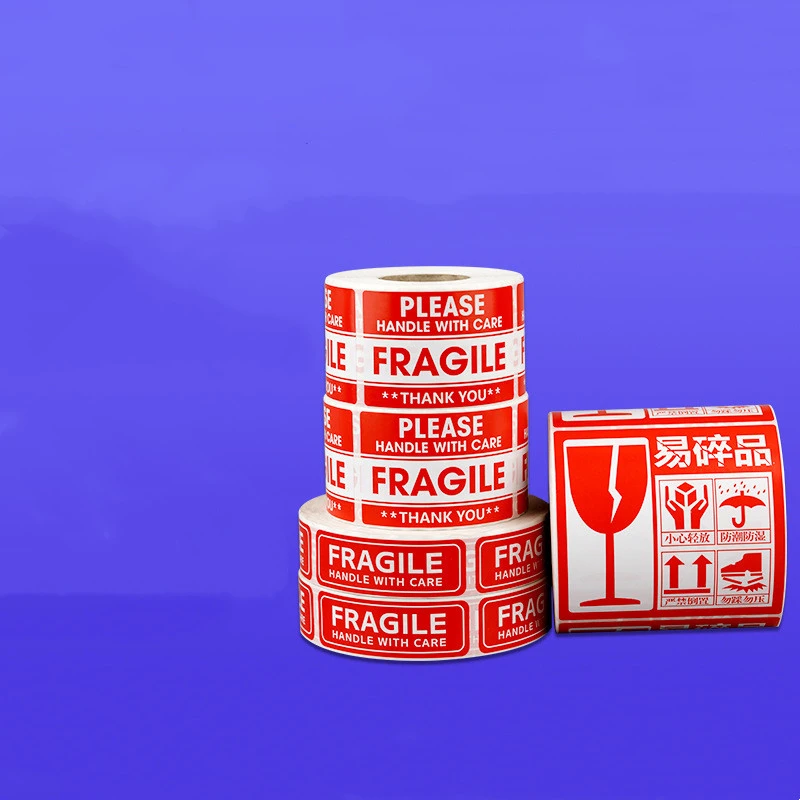 Easy To Tear And Fragile Label Fragile English Sticker