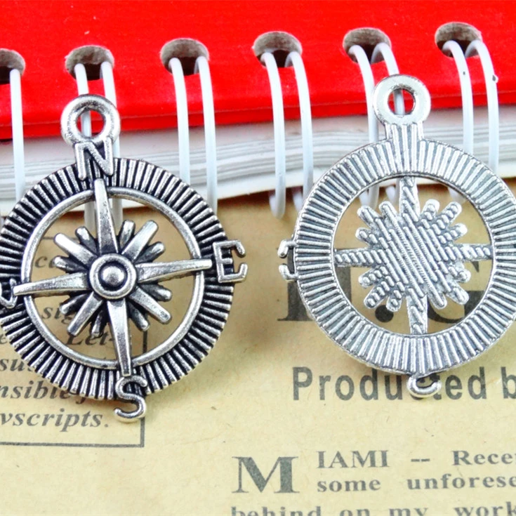 Home Fashion Vintage Compass DIY Jewelry Pendants