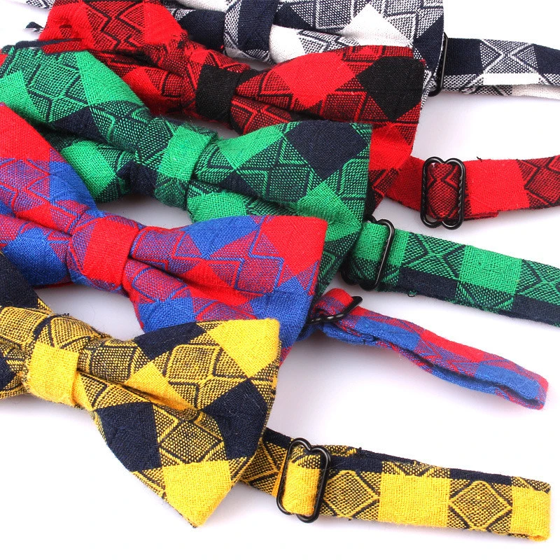 Children's Fashion Plaid Double Bow Tie