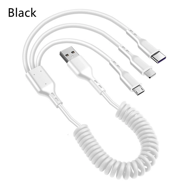 Fast Charging Car Spring Telescopic Charging Cable