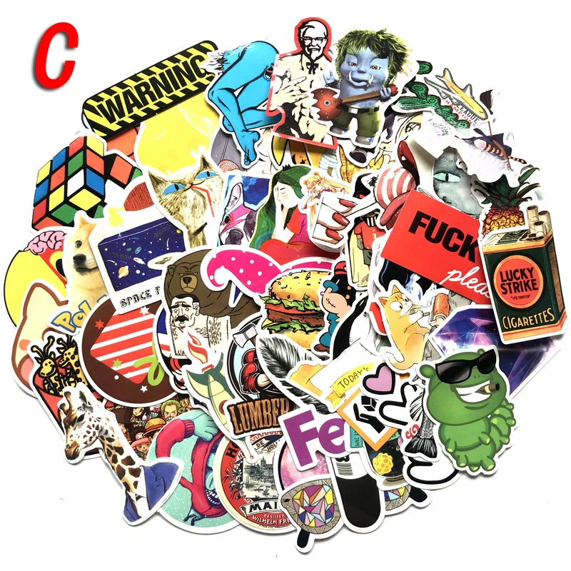 Movie Cartoon Toy Doodle Travel Trolley Case Sticker