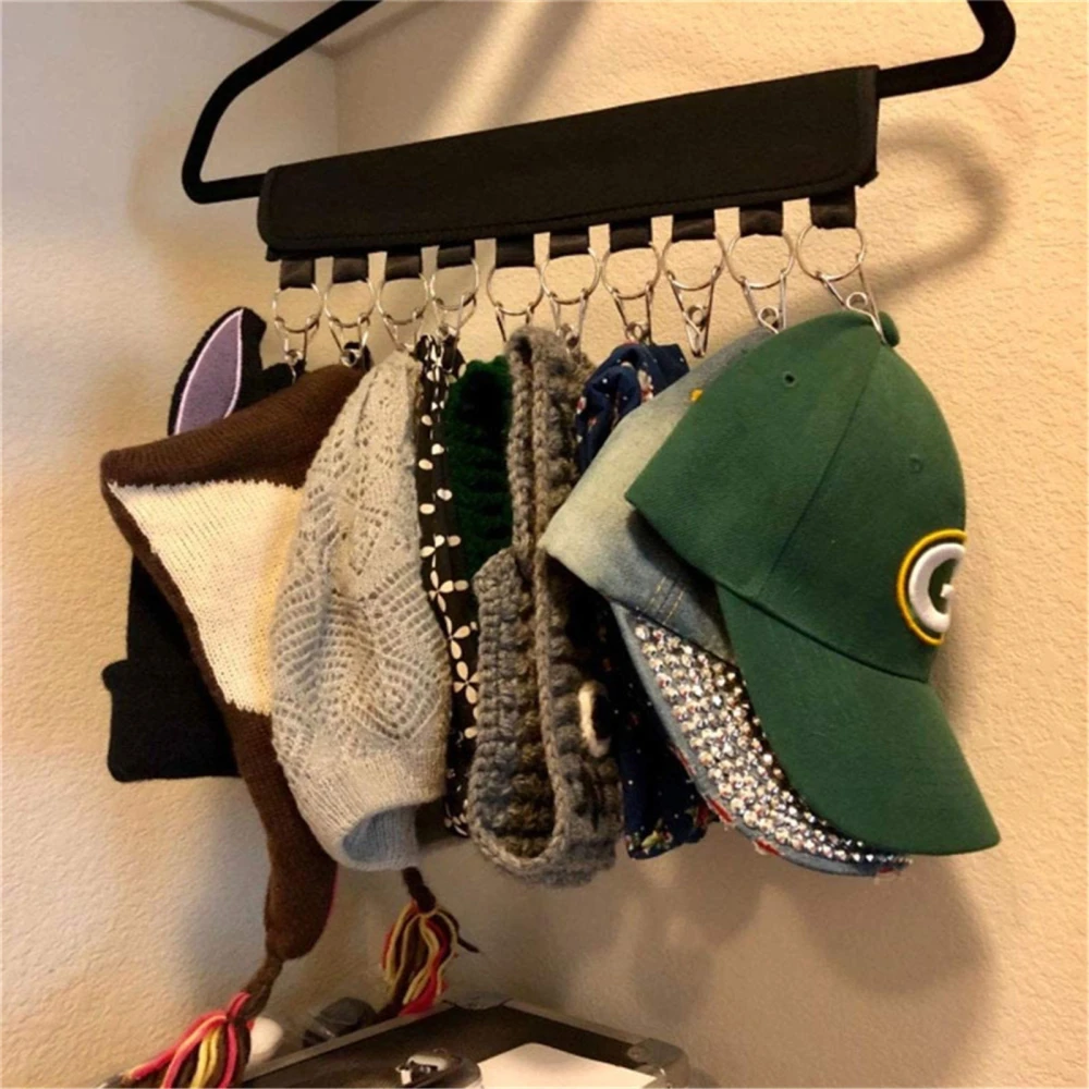 Portable Baseball Hat Clip Closet Storage Hanger Foldable