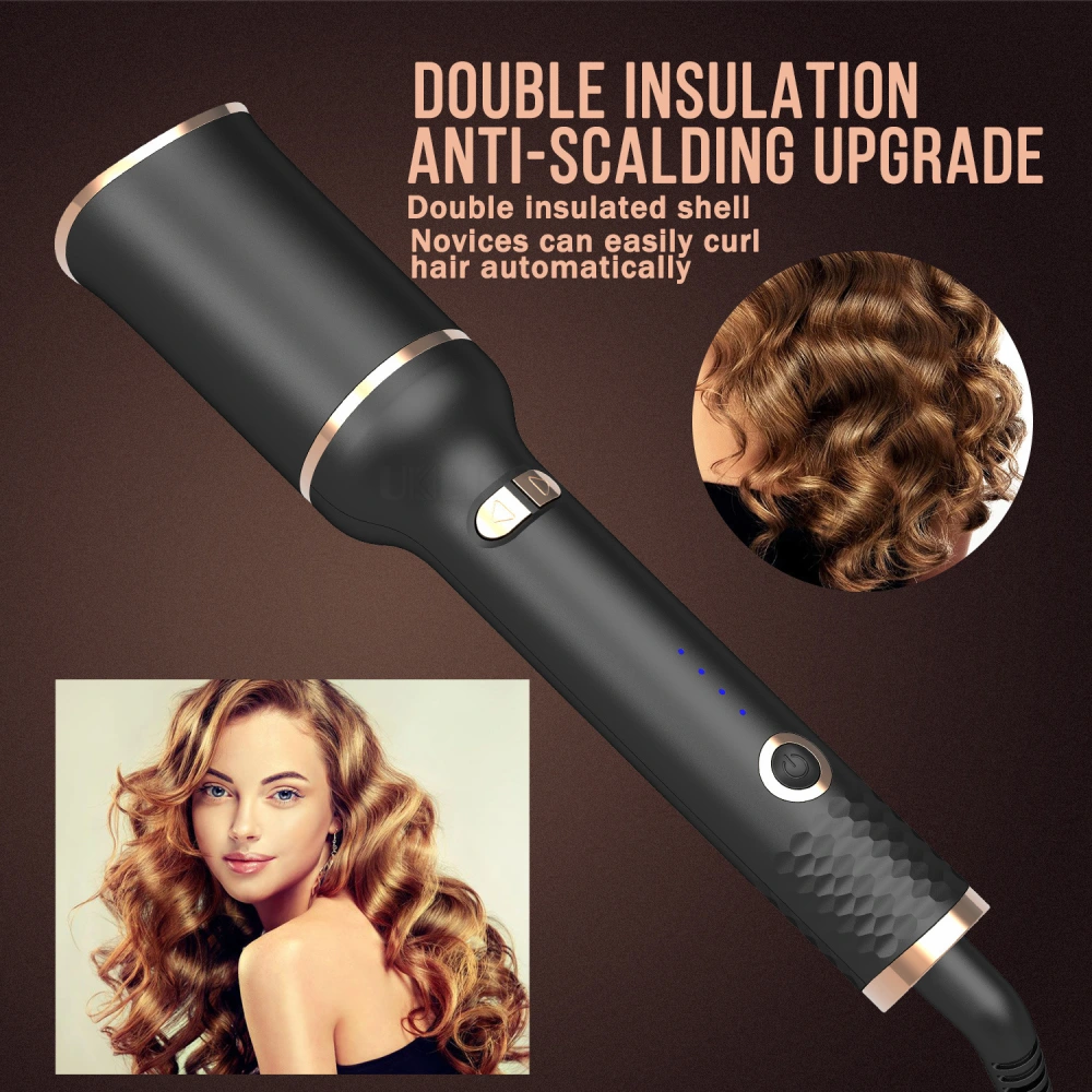 Black Automatic Spiral Electric Curling Iron