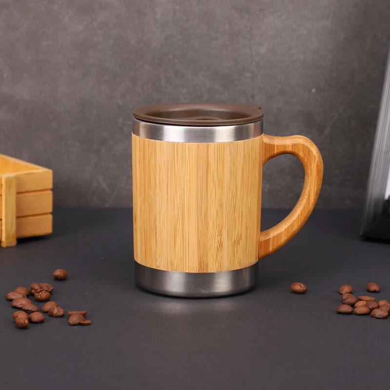 Fashion Bamboo Shell Coffee Cup With Handle