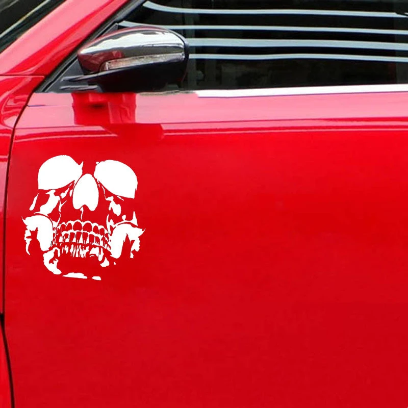 Horror Explosion Skull Car Sticker Decorative Pull Flower