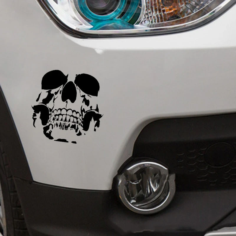 Horror Explosion Skull Car Sticker Decorative Pull Flower