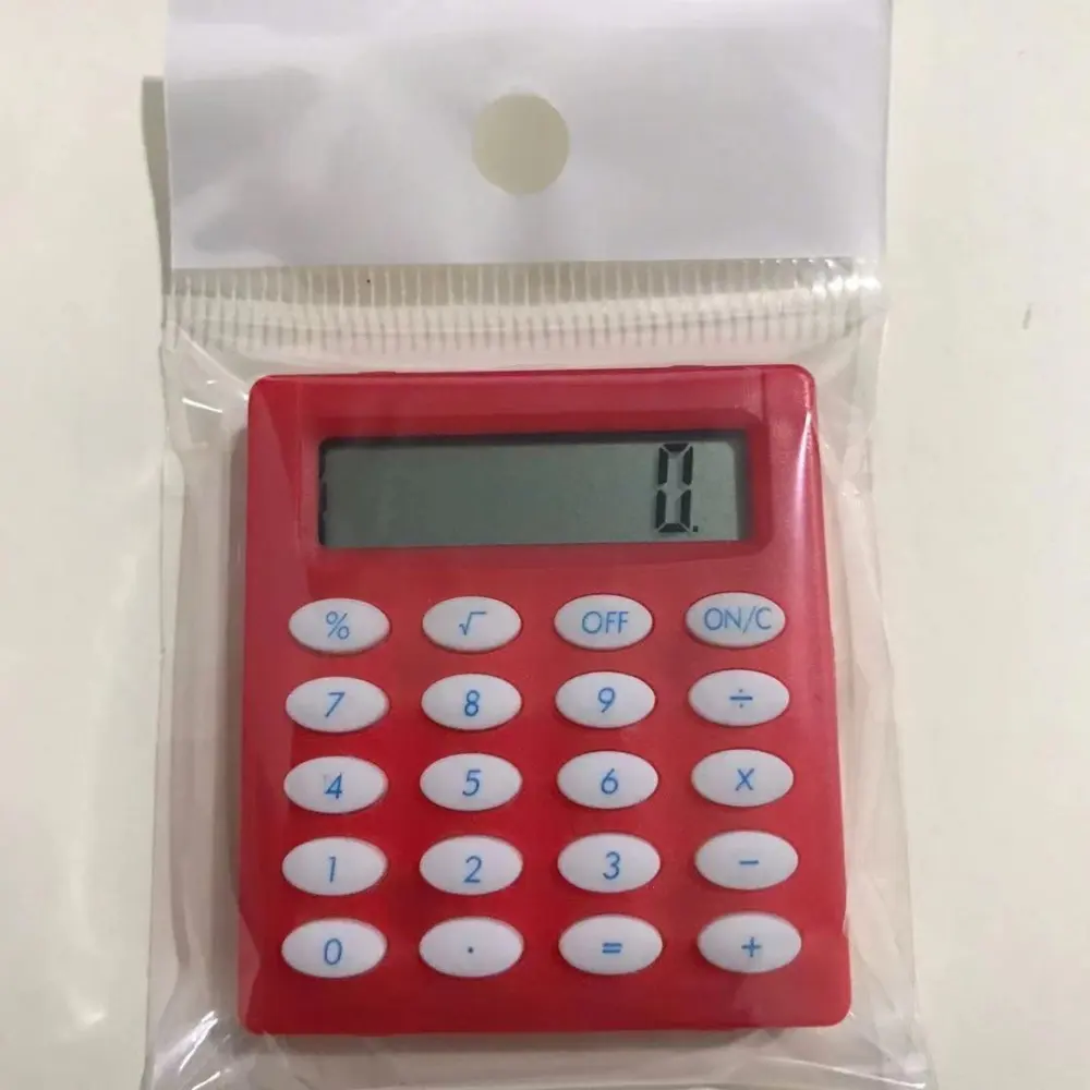 Mini Calculator Pocket Button Battery