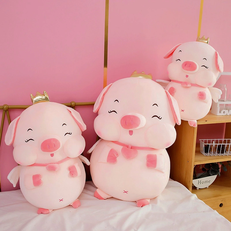 Chubby Crown Angel Pig Plush Toy