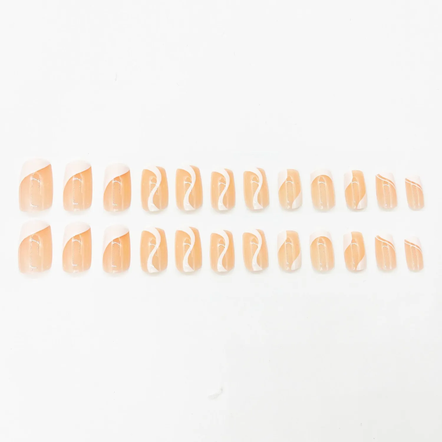 French Simplicity Short White Wear Finished Nail Beauty Fake Nails Nail Stickers Detachable