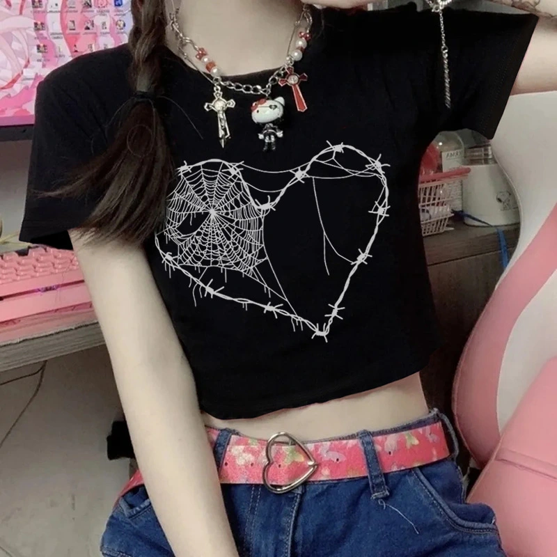 Printed American Green Heart Printed Round Neck Slim Fit Short Short Sleeve T-shirt