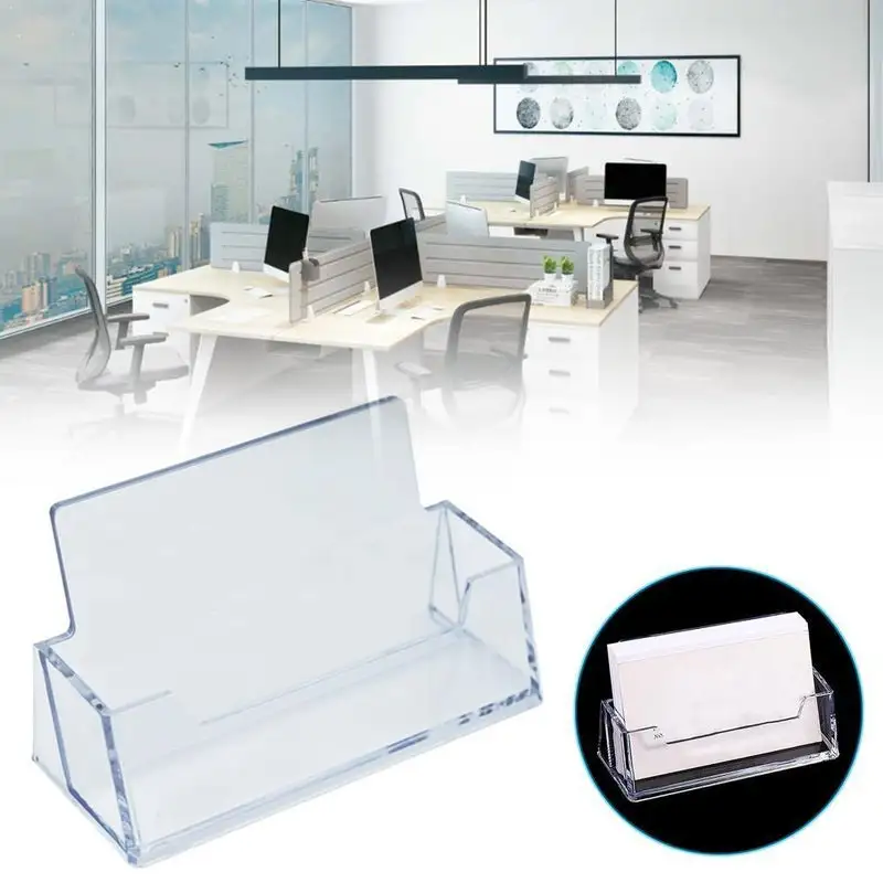 Acrylic Transparent Desktop Business Card Holder