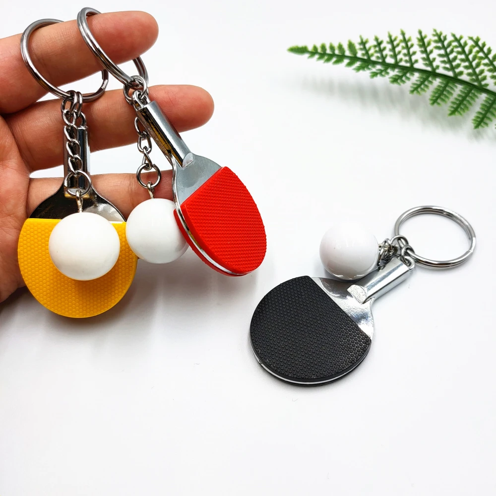 Mini Simulation Table Tennis Rackets Keychain Pendant