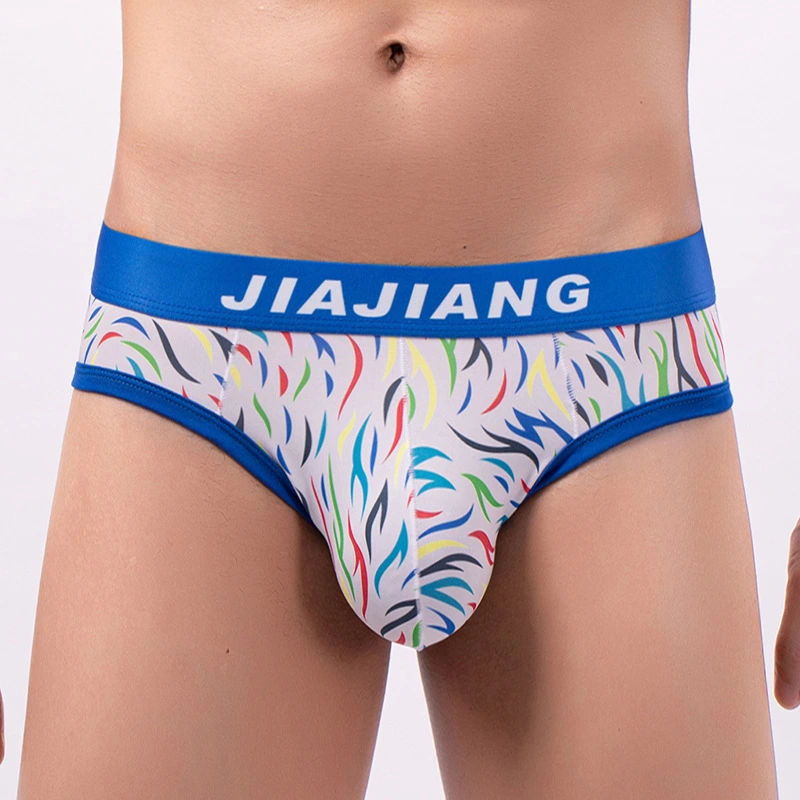 Men's Underwear Ice Silk Print Triangle Cotton