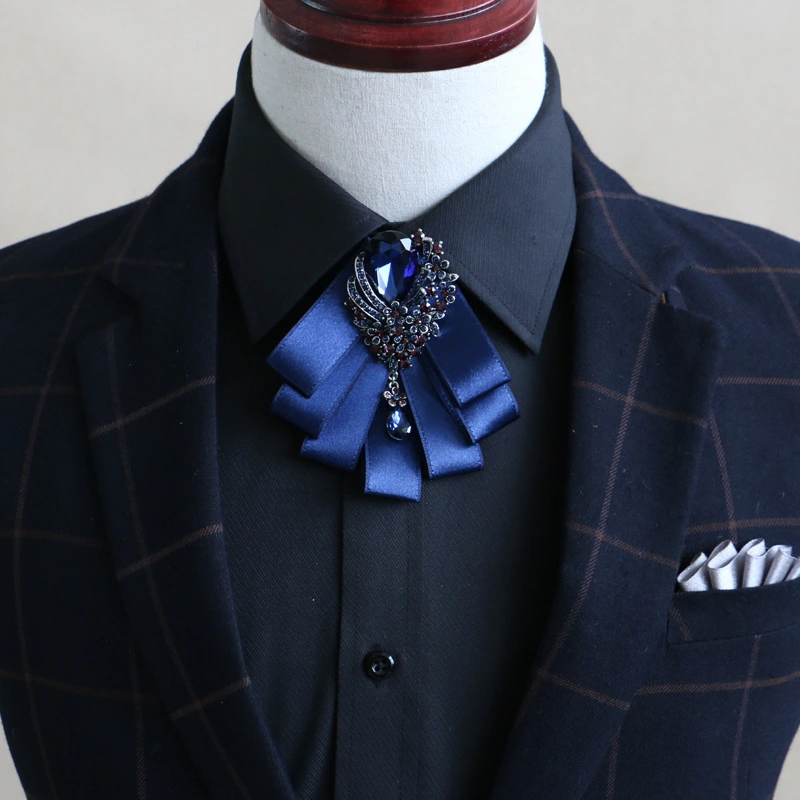 Men's Trendy Bow Tie Diamond Collar Floral Dress