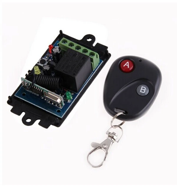 DC12V Single-channel Learning Code Wireless Remote Control 2-key Remote Control Self-locking Interlock Solenoid Valve Car Modification