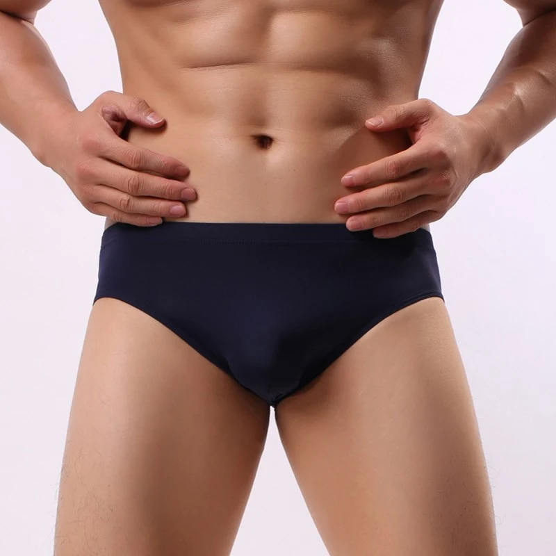 3D One Piece Nylon Ice Silk Triangle Men's Underpants