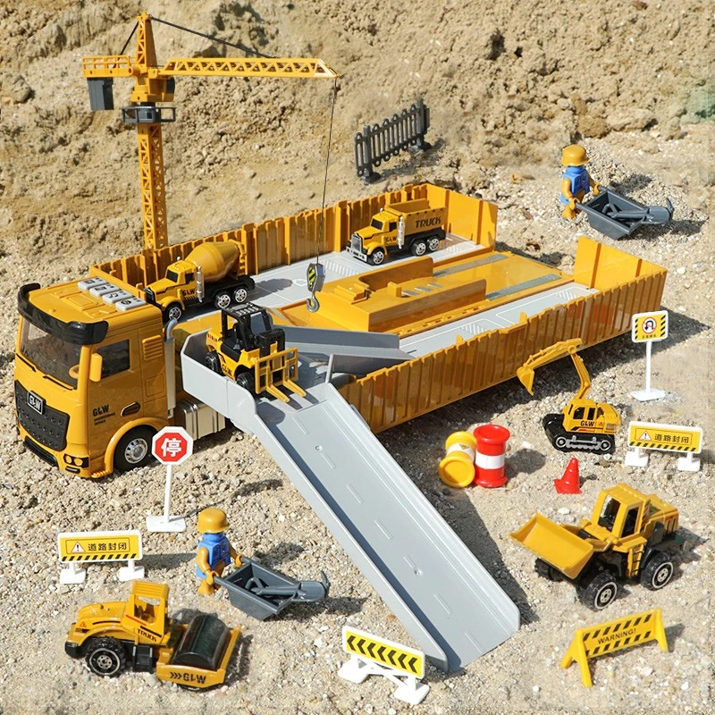 Simulation Alloy Car Model Engineering Excavator Set Toy