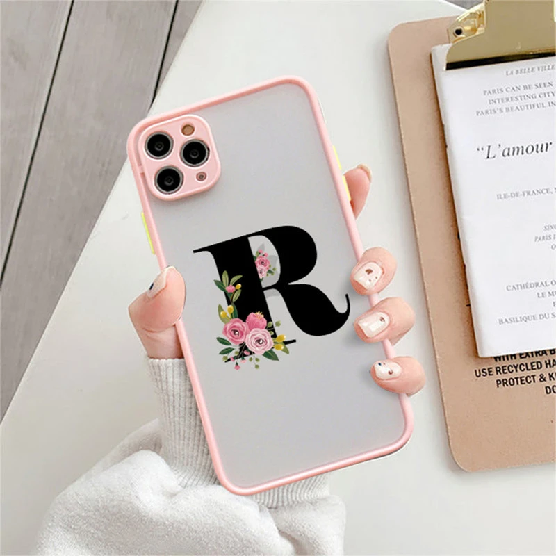 English Alphabet TPU PC Phone Case