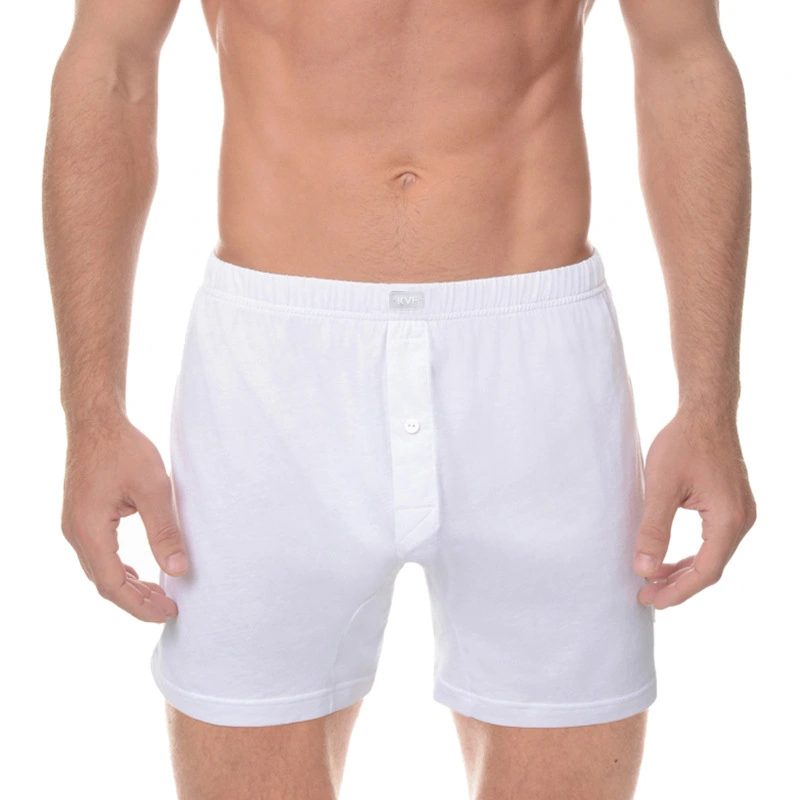 Men's Twist Button Boxer Shorts Cotton Loose Plus Size Home Casual