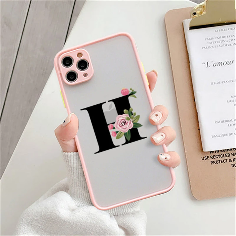 English Alphabet TPU PC Phone Case