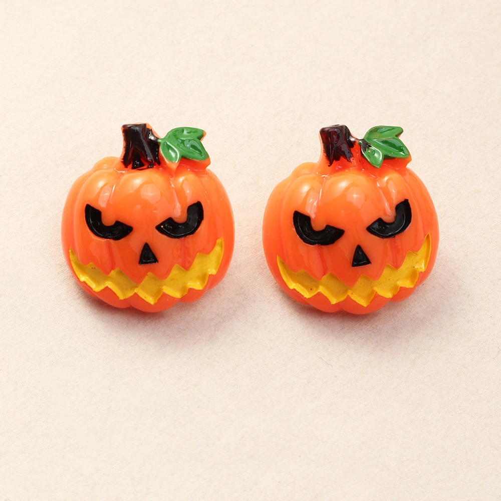 Fashion Halloween Simulation Plastic Ghost Face Pumpkin Ghost Death Ghost Festival Stud Earrings