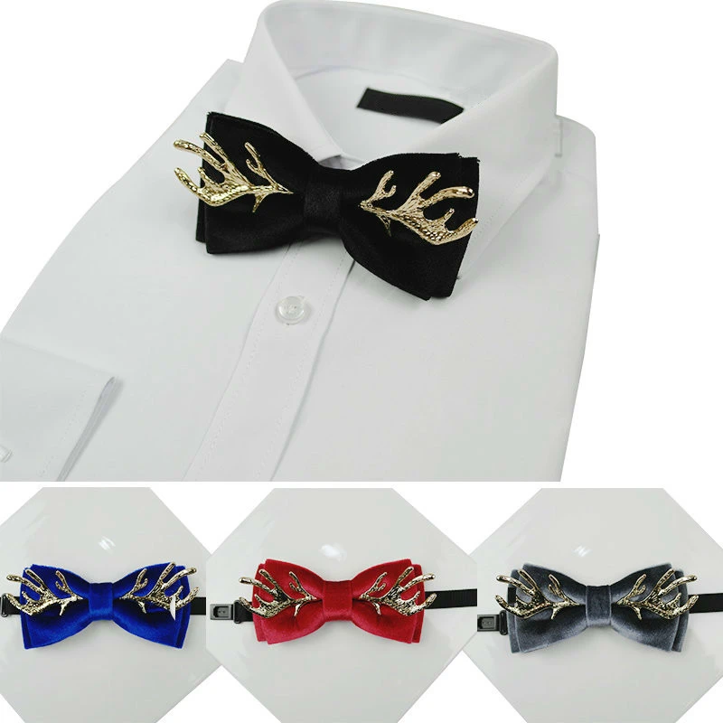 Men's Fashion New Diamond Collar Flower Bow Tie