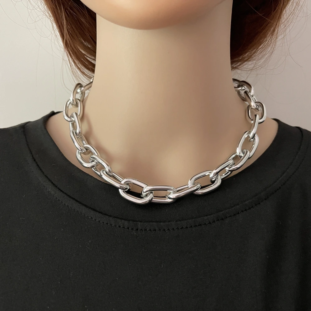 Exaggerated Punk Trend All-match Aluminum Chain Necklace