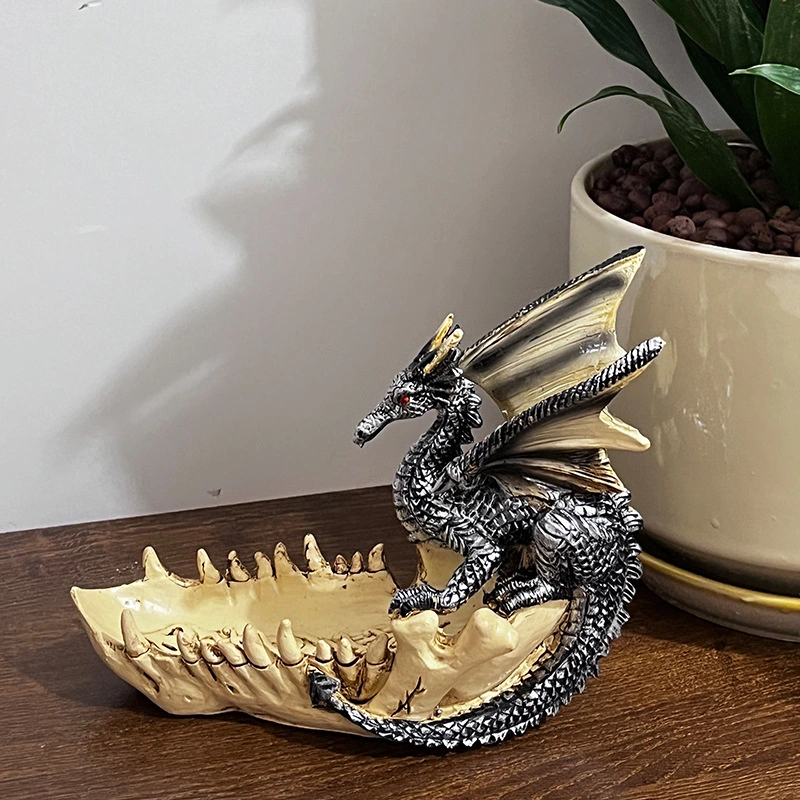 Modern Minimalist Resin Dragon Tooth Boat Sculpture Ornament