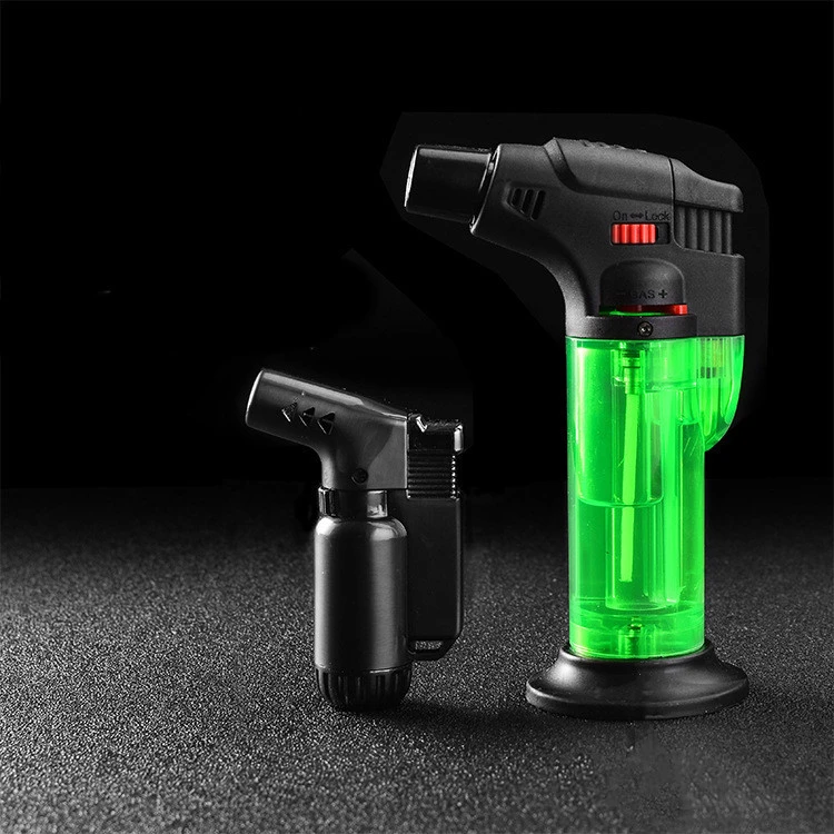 Spray Gun Transparent Plastic Welding Gun Inflatable Windproof Lighter