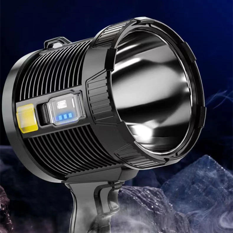 Outdoor Strong Light Searchlight Rechargeable With Side Light